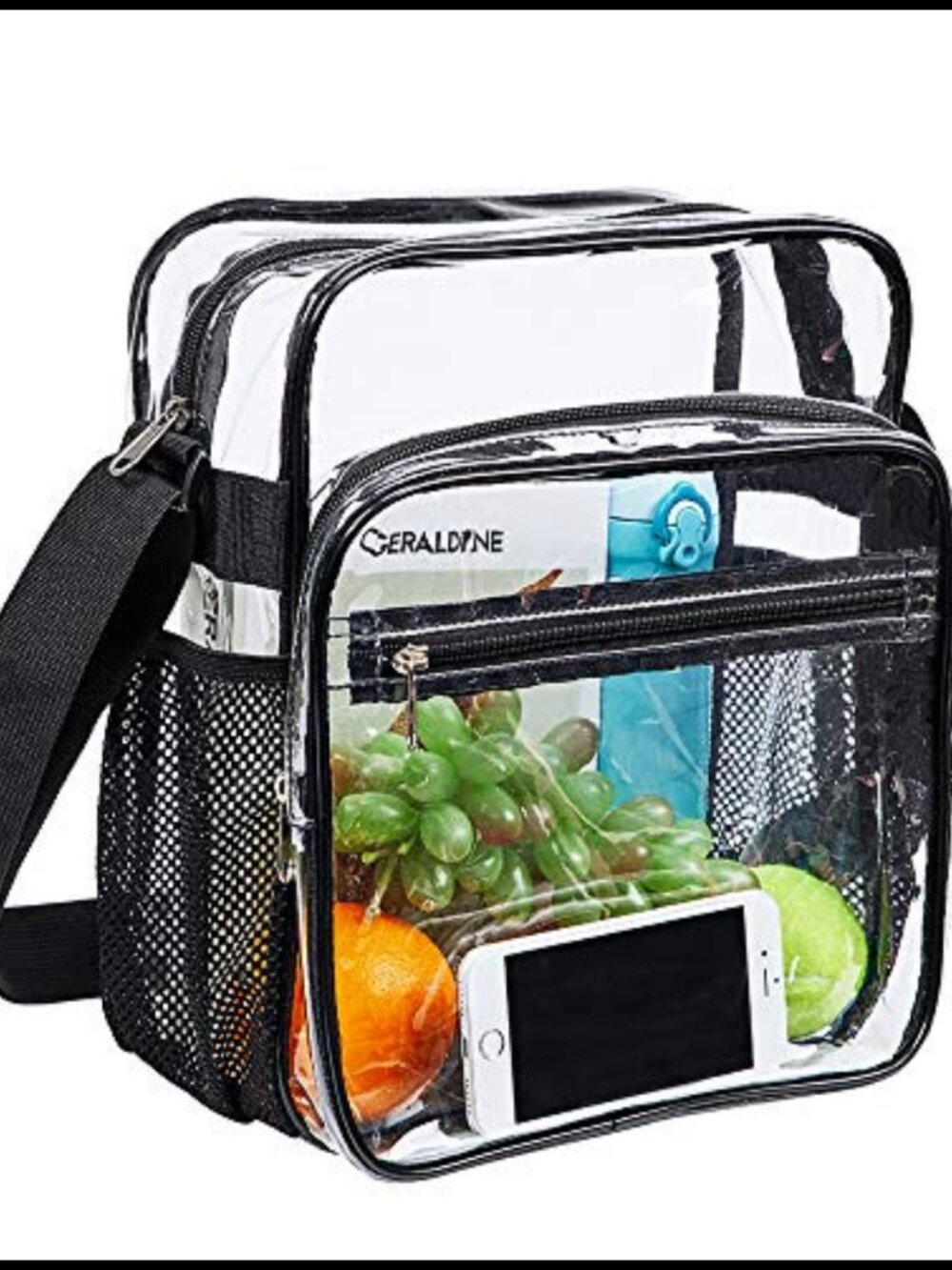 Clear Crossbody Bag Stadium Approved PVC Messenger Bag for Concerts Events